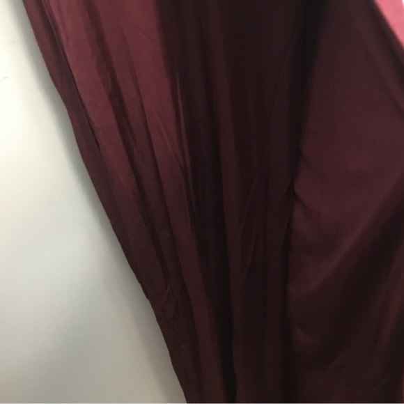 YOUNG FABULOUS AND BROKE Elegant Burgundy Maxi Dress - Picture 9 of 15